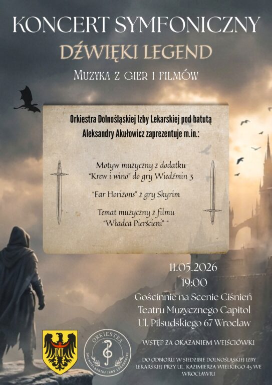 KONCERT SYMFONICZNY DŹWIĘKI LEGEND – ZAPROSZENIE NA KONCERT